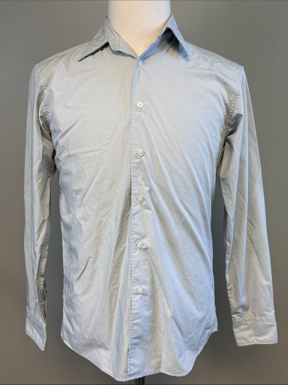 Uniqlo U Men’s XS Light Blue Cotton Long Sleeve Button Up Shirt